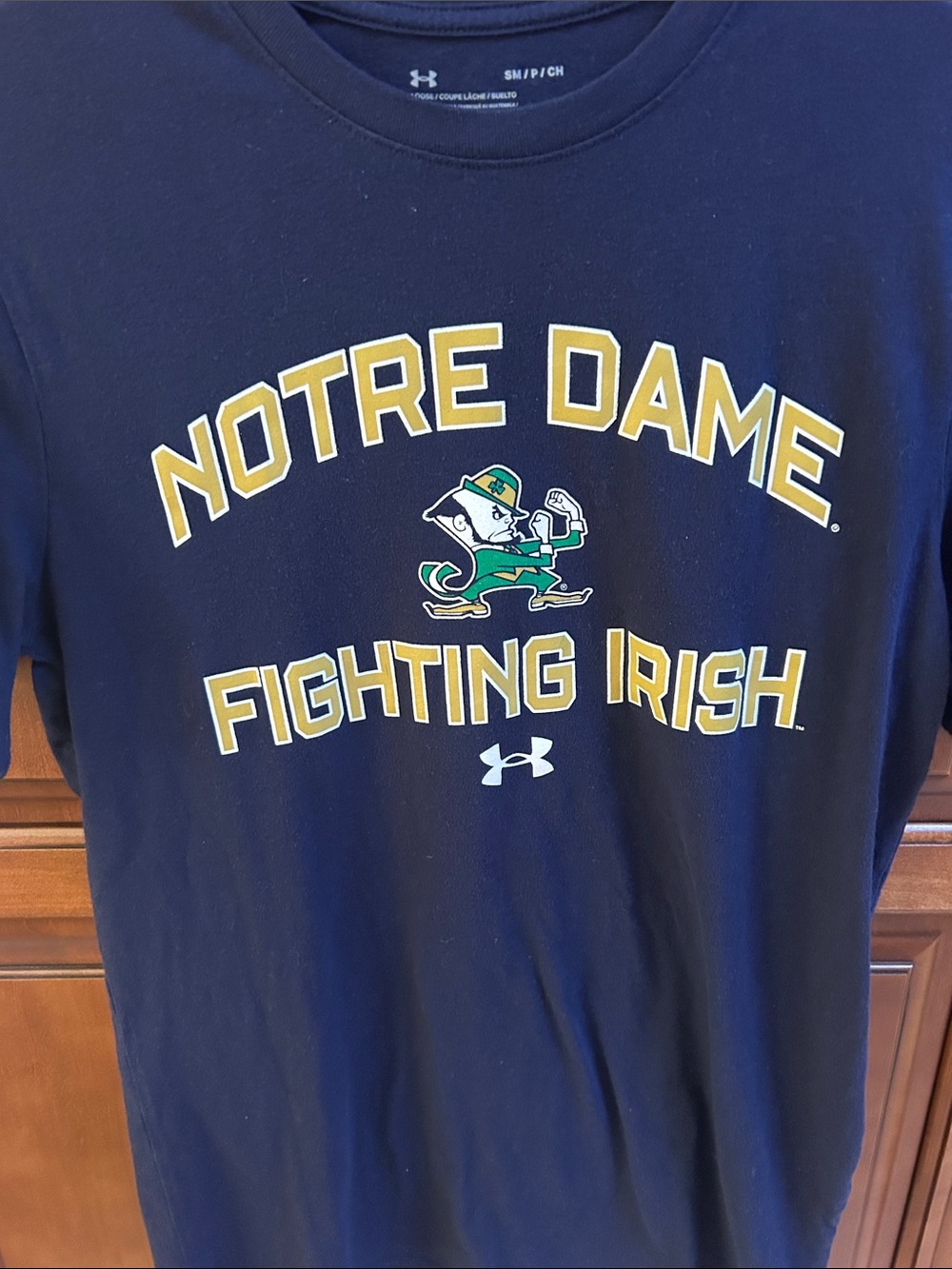 Under Armour Navy Notre Dame Fighting Irish Logo Tee